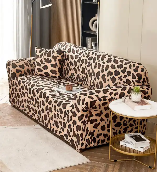 Doar azi Husa Elastica pentru Canapea 2 Locuri, Leopard, HEJ2-24
