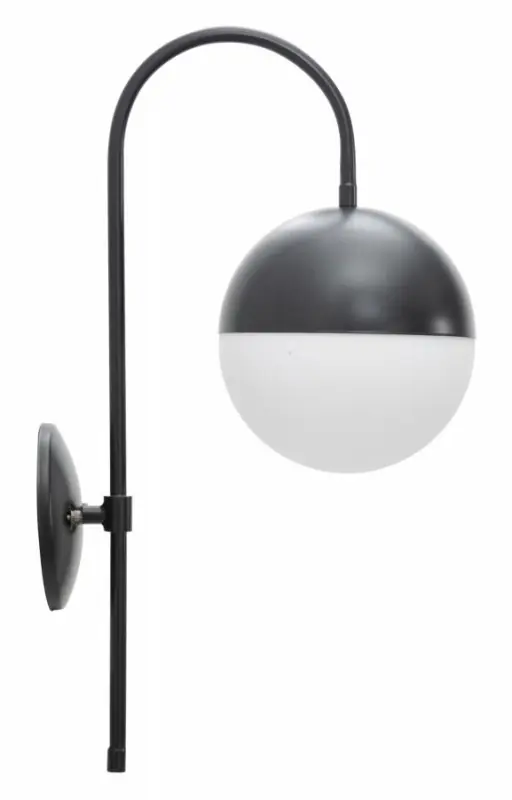 Aplica neagra din metal, Soclu E14 Max 40W, 19x31x51 cm, Darky Street Mauro Ferretti Cel mai bun preț