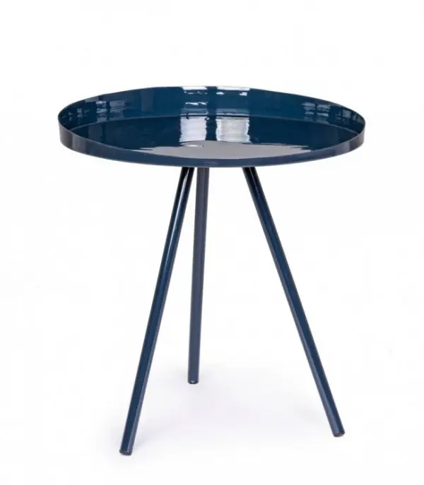 Masuta de cafea albastra din metal, 46,5x46x50 cm, Anchita Bizzotto Preț mic