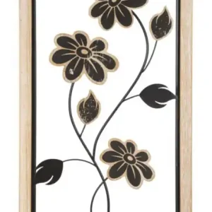 Decoratiune de perete maro / negru din metal / lemn, 30 x 2,5 x 60 cm, Girish -A Mauro Ferreti Popular