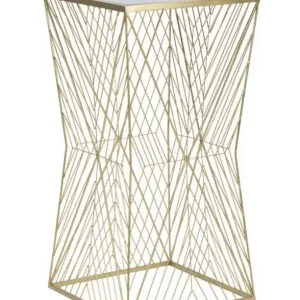 Masuta auxiliara aurie din metal, 50 x 50 x 100 cm, Lines Mauro Ferreti Premium