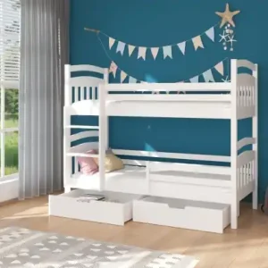 Bestseller Pat adolescenti, dublu, supraetajat, cu sertare Ada, ADRK Furniture Saltea inclusa
