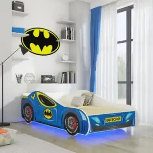 Livrare rapidă Pat pentru copii cu saltea, BATCAR, ADRK Furniture Albastru