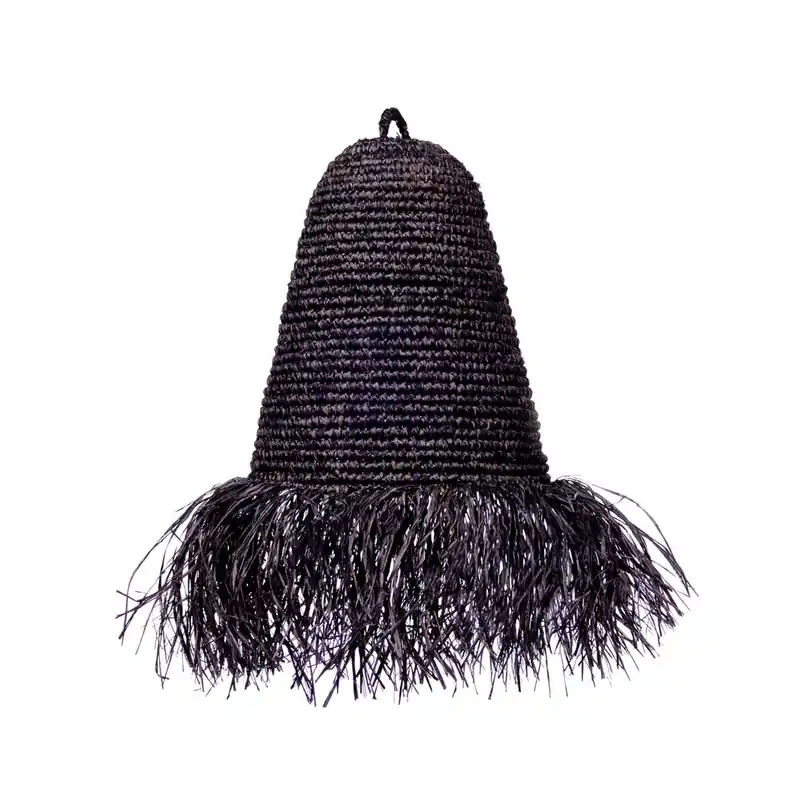 Abajur negru din sisal Safi 30 cm Plată securizată