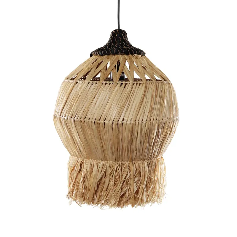 Abajur din abaca si sisal Sitar 36 cm Ultima șansă