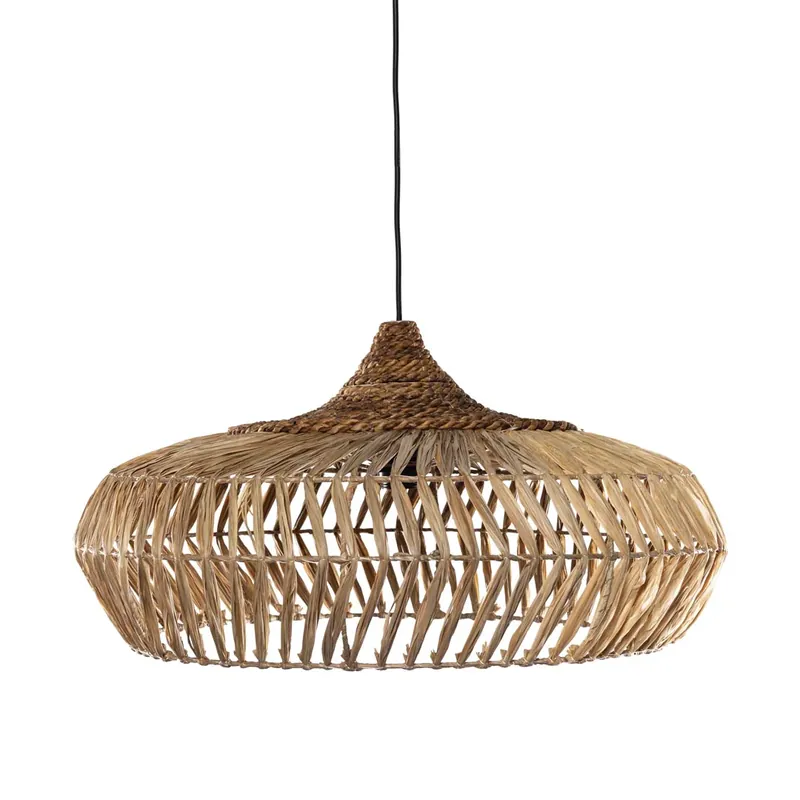 Abajur din sisal si frunze de bananier Rani 60 cm Retur gratuit