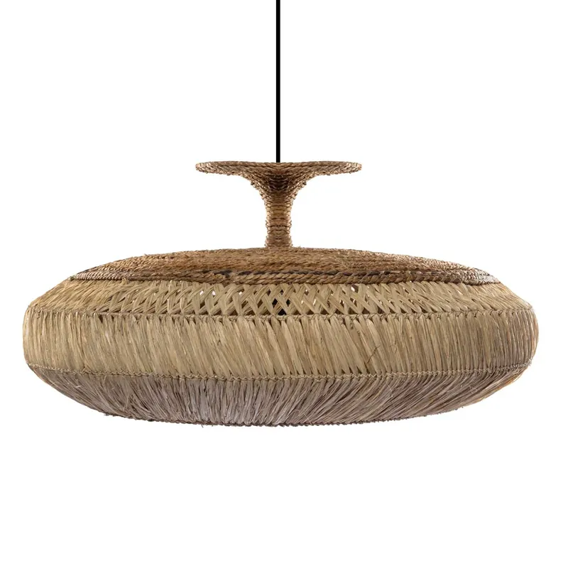Reducere specială Abajur din sisal si frunze de bananier Arya 90 cm