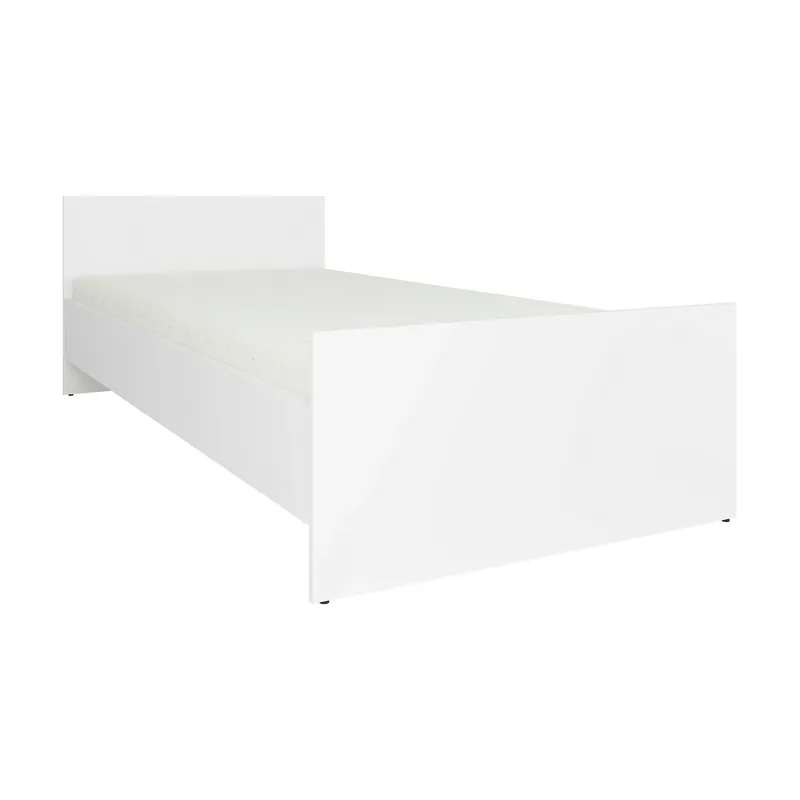 Comandă acum Cadru pat NEPO PLUS 90x200, alb, PAL laminat/metal
