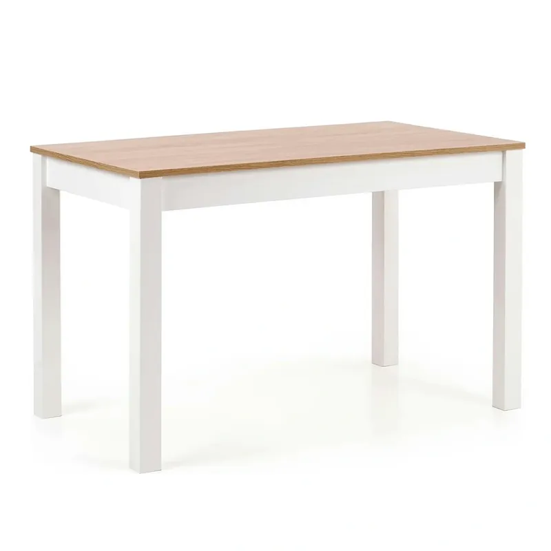 Disponibil imediat Masa KSAWERY, stejar/alb, PAL, 120x68x76 cm