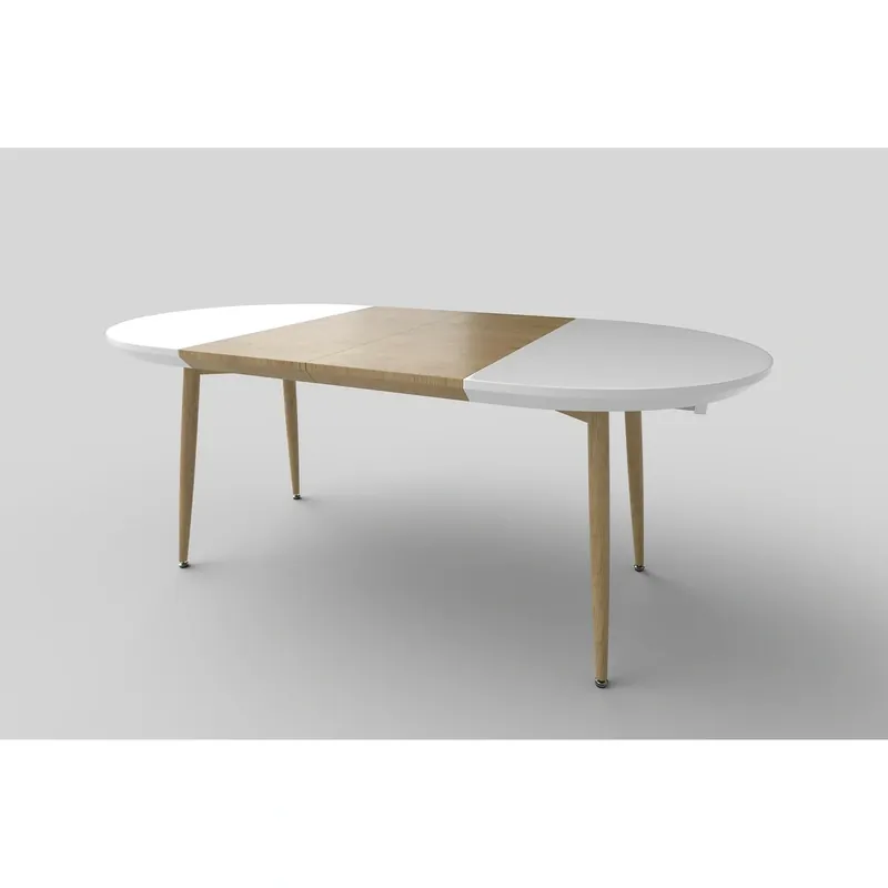Masa extensibila EDWARD, alb/stejar miere, 120/200x100x75 cm Cumpără acum