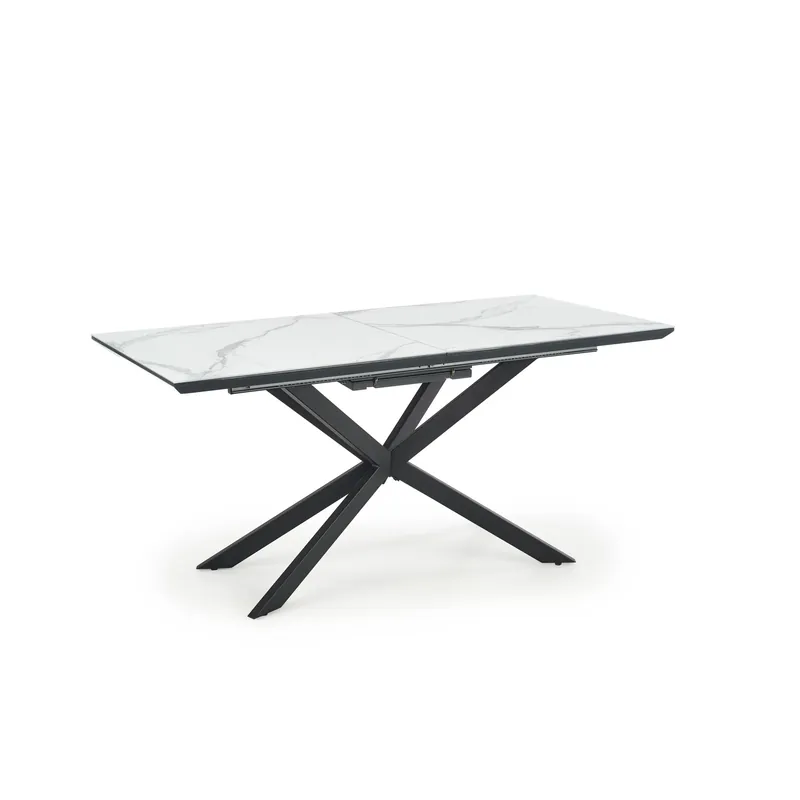 Retur gratuit Masa living marmura DIESEL, alb/negru, 160/200x90x76 cm