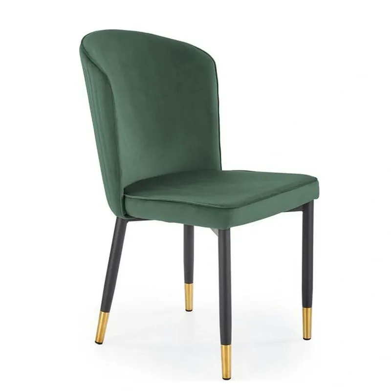 Scaun K446, verde/negru, stofa catifelata/metal, 51x55x86 cm Cumpărături sigure