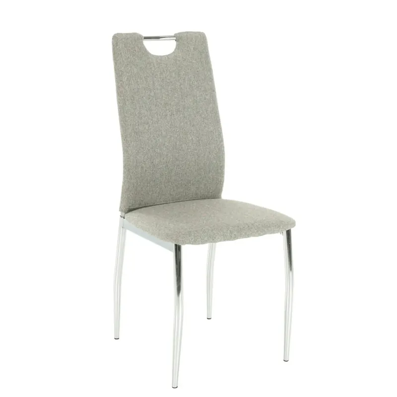 Scaun bucatarie OLIVA NEW, bej/crom, textil/metal, 42x52x97 cm Disponibil imediat