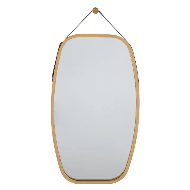 Cumpărături sigure Oglinda LEMI 3+C420, bambus natural, lemn de bambus lacuit, 43x2x76 cm