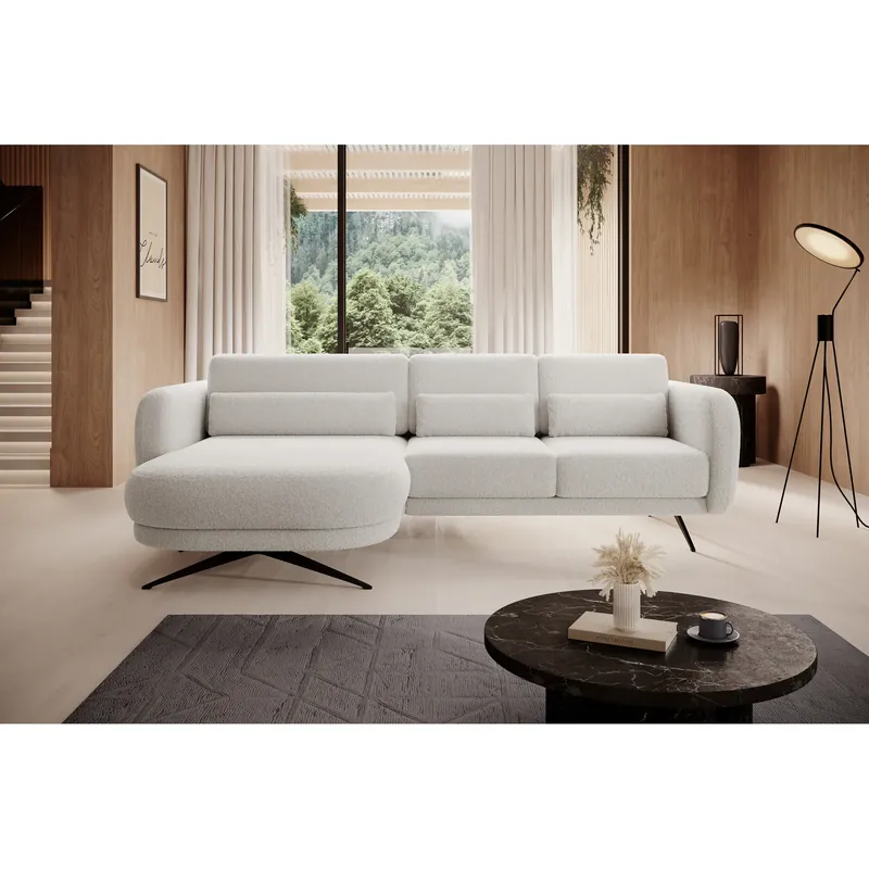 Coltar ILUSIO MINI, personalizabil materiale Gama Premium, cu reglaj electric si tetiere reglabile, 260x177x104 cm Bestseller