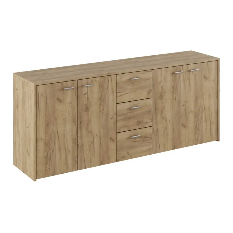 Reduceri Comoda HUGOS 180, stejar artisan, PAL melaminat, 180x42x75 cm