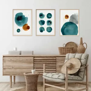 Set 3 tablouri HUHU117, multicolor, 30x40 cm Ofertă exclusivă