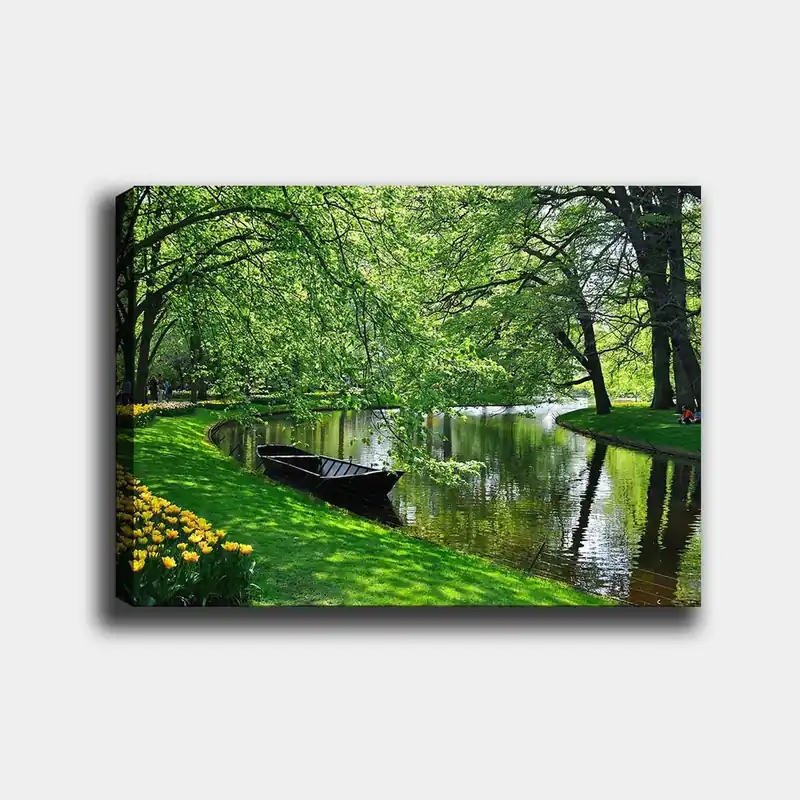 Tablou 441HPE1638, verde, panza/lemn, 100x70 cm Comandă acum