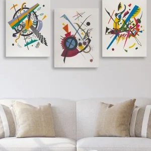 Set 3 tablouri MDF0098, multicolor, 30x40 cm Popular
