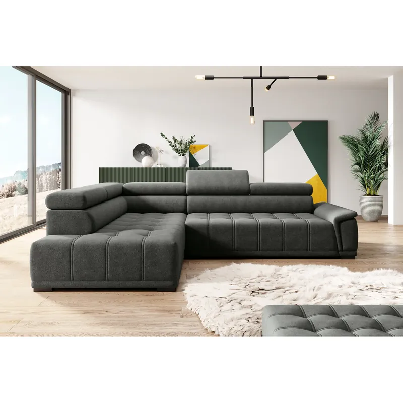 Coltar GREMIO, personalizabil materiale gama Oferta Avantaj, cu reglaj electric si tetiere reglabile, 283x206x100 cm Premium