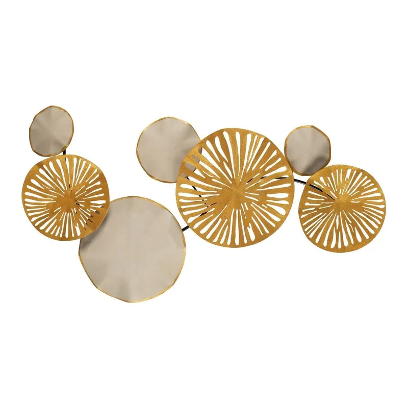 Decoratiune perete ASTRID-CH102-3, auriu/crem inchis, metal, 79x35 cm Cel mai bun preț
