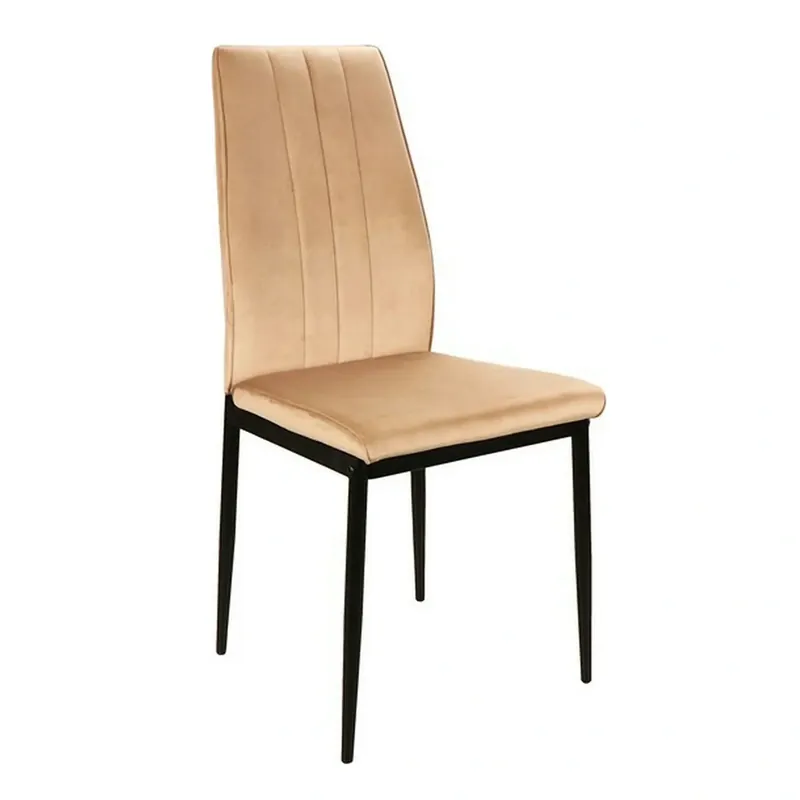 Livrare rapidă Scaun ATOM, bej/negru, stofa catifelata/metal, 44x39x93 cm