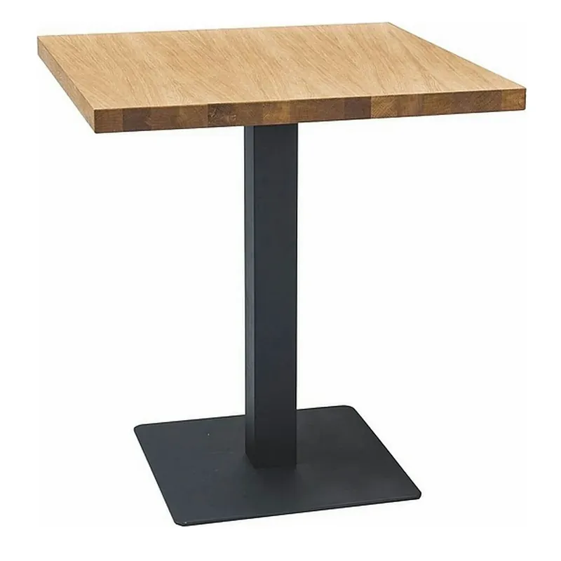 Cel mai vândut Masa PURO, stejar/negru, PAL laminat/metal, 60x60x76 cm