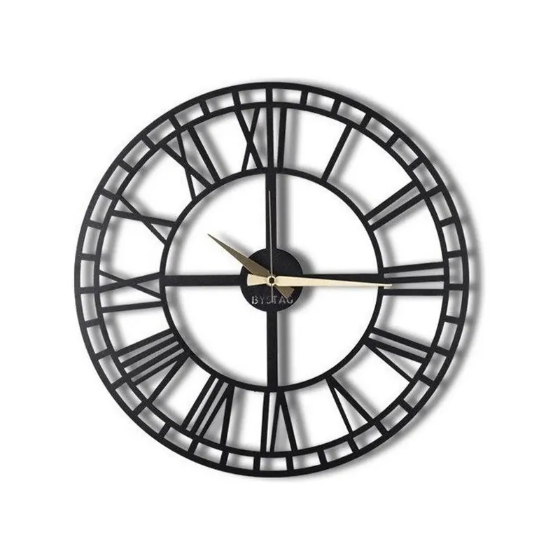 Ceas perete Classic, negru, metal, 50x50 cm Popular