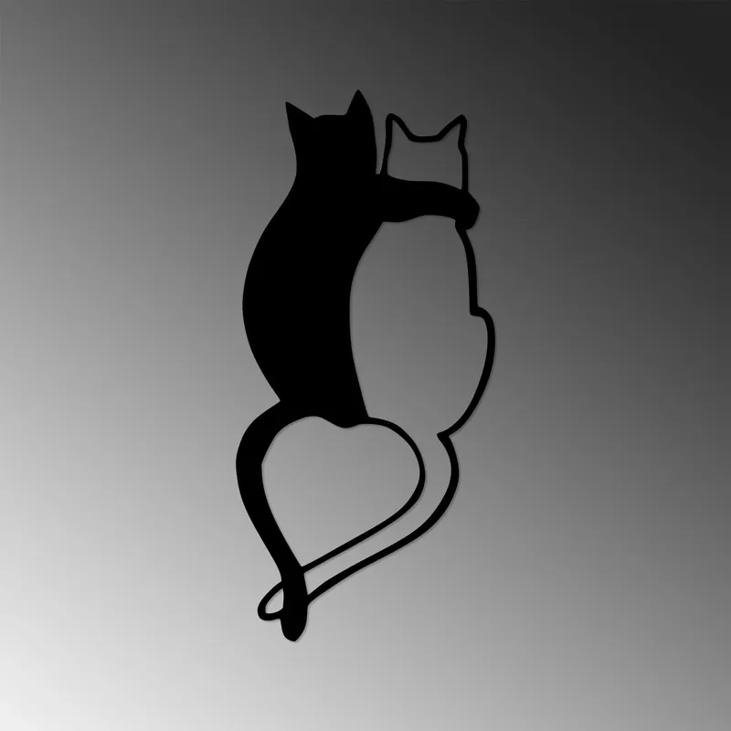Decoratiune perete 899SKL2513, negru, metal, 33x70 cm Doar azi