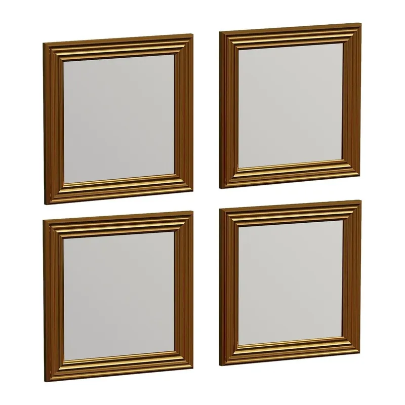Set 4 oglinzi LOZA, auriu, 40x40 cm Cumpără online