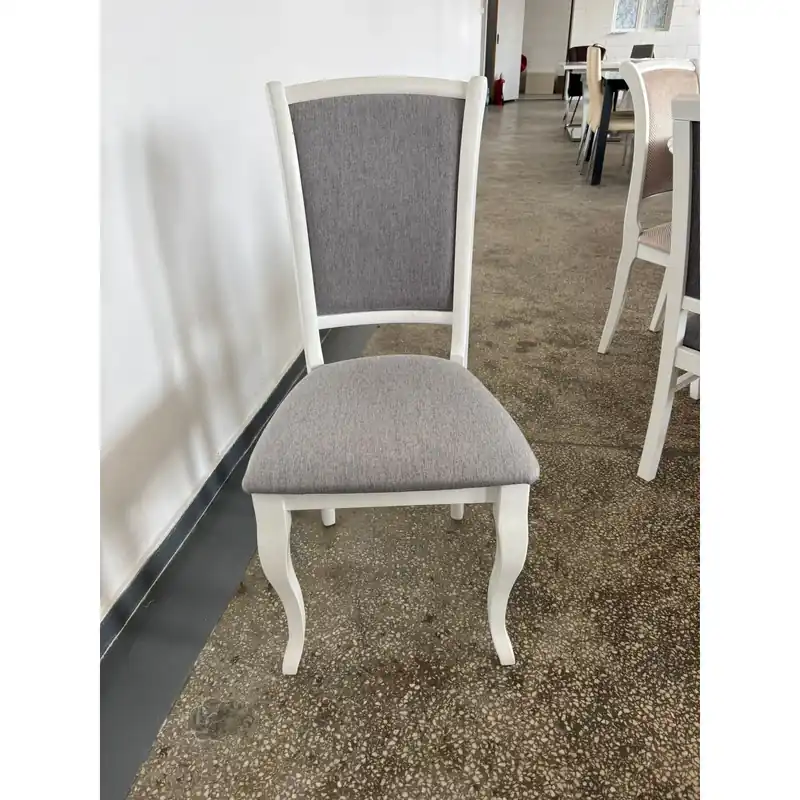 Cumpără acum PRODUS RESIGILAT - Scaun MN-SC, gri/alb, stofa/lemn, 45X42X96 cm
