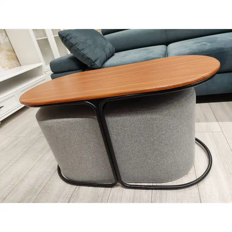 PRODUS RESIGILAT - Masuta cafea PAMPA, nuc/gri, 88x43x49 cm Preț redus