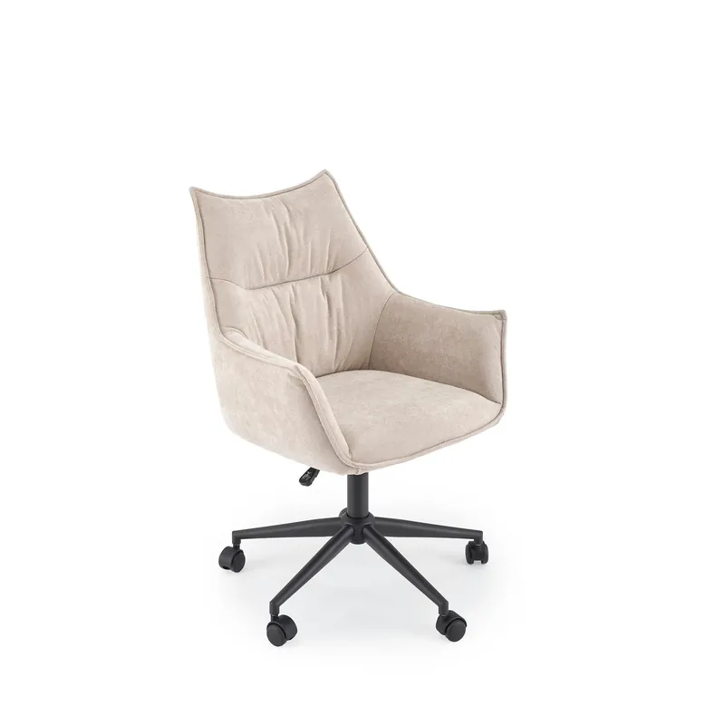 Scaun birou CLIO, bej/negru, stofa clasica/metal, 62x64x91/99 cm Expediere rapidă