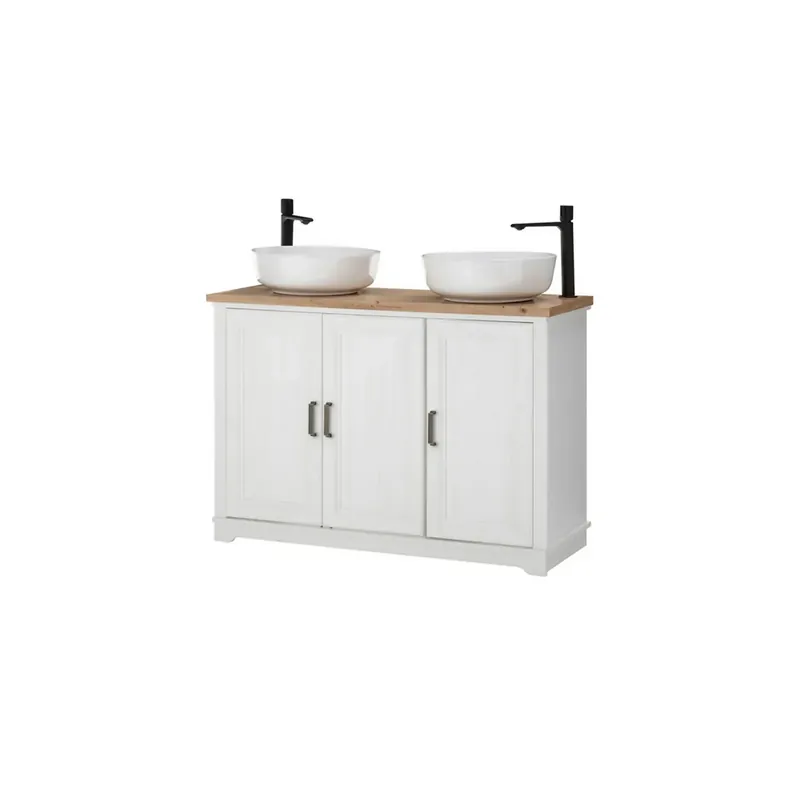 Dulap baie JASMIN, alb/stejar artisan, 116x47x74 cm Mai ieftin