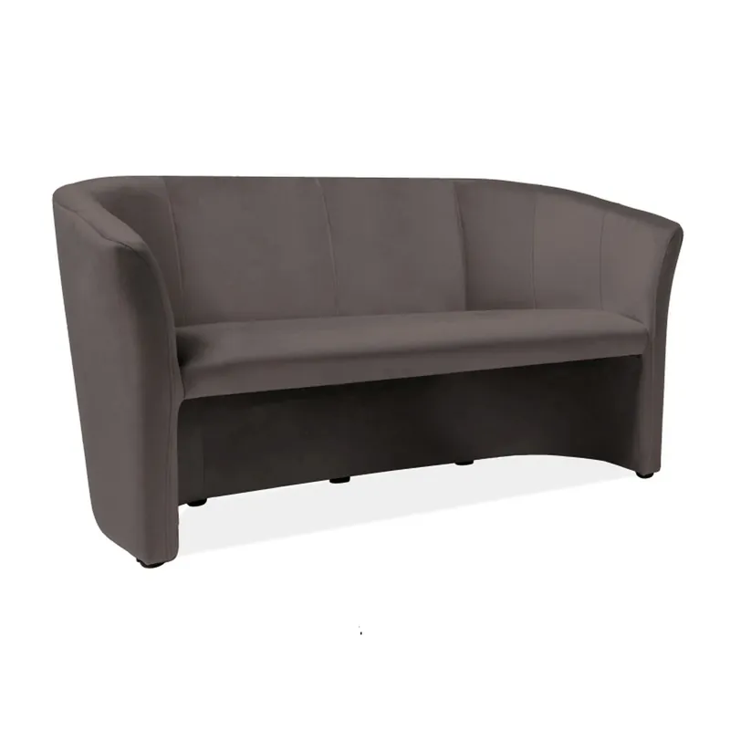Canapea TM-3, stofa catifelata gri - Bluvel 14, 160x60x76 cm Chilipir