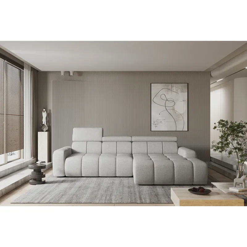 Expediere rapidă Coltar ENZO S, personalizabil materiale gama Oferta Avantaj, cu lada depozitare si reglaj electric, 282x177x107 cm