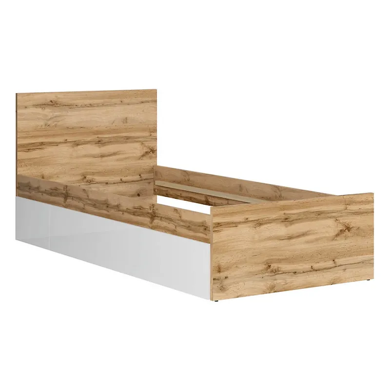 Reducere de preț Cadru pat NUIS 90x200, stejar wotan, PAL laminat