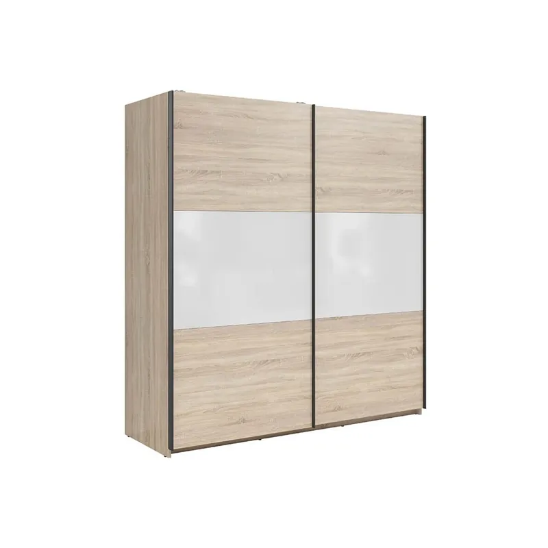 Dulap TETRIX, stejar sonoma/alb lucios, PAL, cu 2 usi, 183x60x196 cm Cumpărături sigure