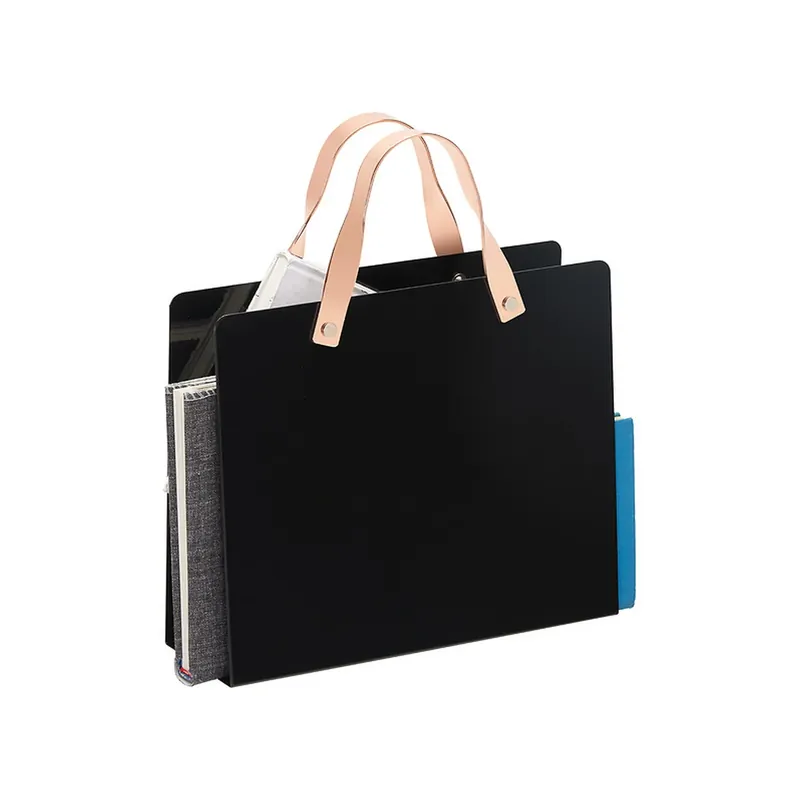 Suport ziare CLOE, negru, metal, 30x10x35 cm Noutate