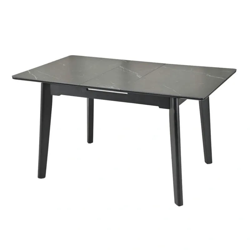 Preț redus Masa extensibila OSTEN, negru cu efect de marmura, 140/180x80x76 cm