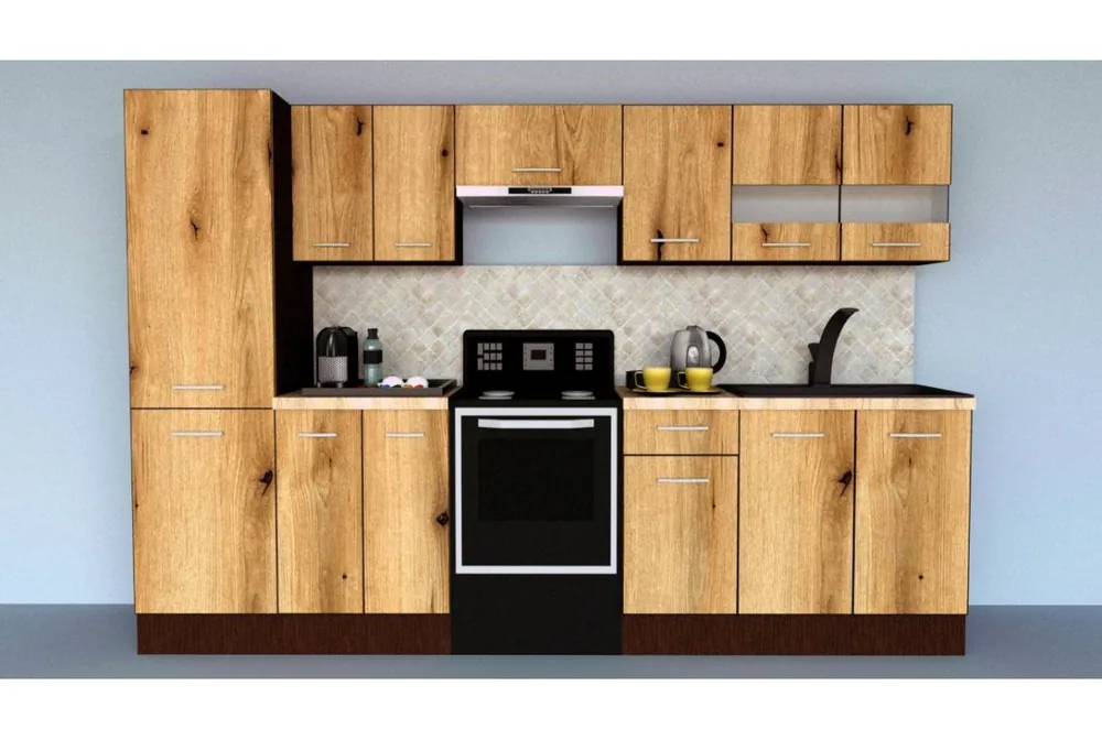 Bucatarie MARINA NEW 290 3B1 Wenge / Decor K365 Calitate înaltă