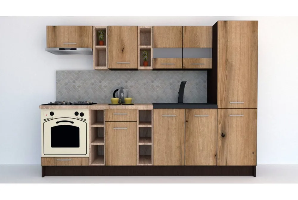 Bucatarie MARINA NEW 270 A Wenge / Decor K365 Popular