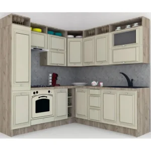 Preț redus Bucatarie de Colt LEEA ART CORNER FRONT MDF ROSA 220-220 A ST. K002 / decor 191