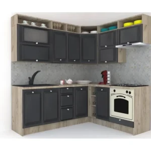 Bestseller Bucatarie de Colt LEEA ART CORNER FRONT MDF REGULARNY 180-220 B DR. K002 / decor 266