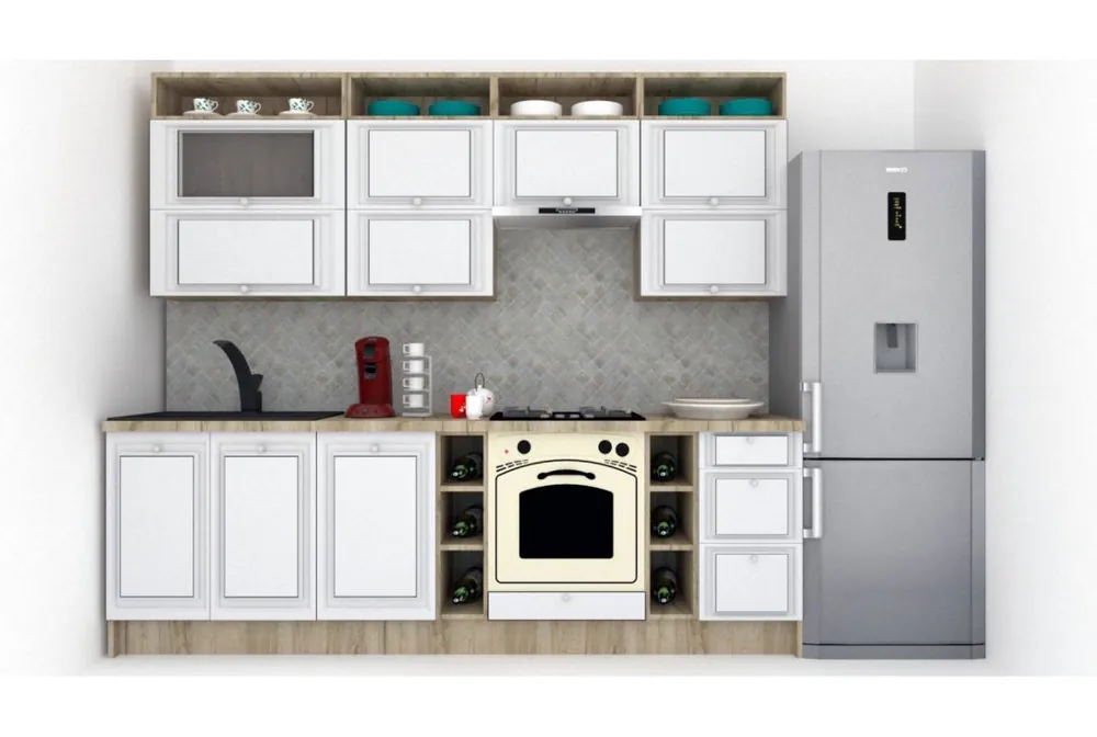 Bucatarie LEEA ART FRONT MDF ALAMO 260 K002 / decor 263 Calitate înaltă