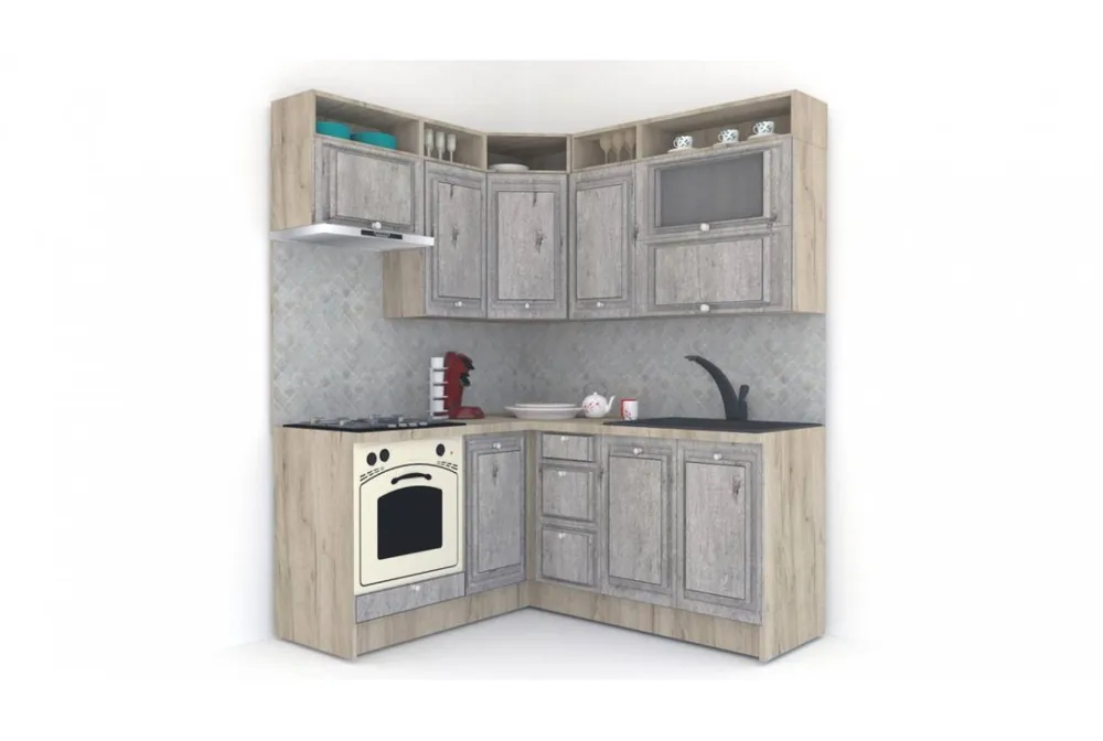 Vezi acum Bucatarie de Colt LEEA ART ELBA FRONT MDF CANYON 160-180 ST. K002 / decor 246