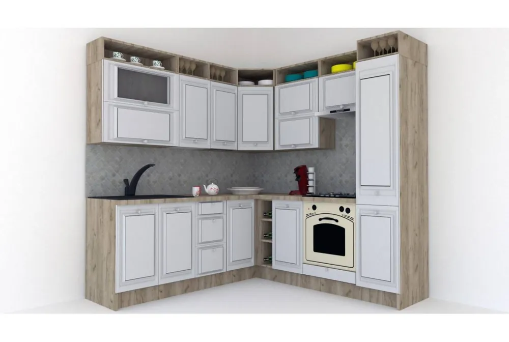 Bucatarie de Colt LEEA ART CORNER FRONT MDF CANYON 220-220 A DR. K002 / decor 263 Cumpără acum