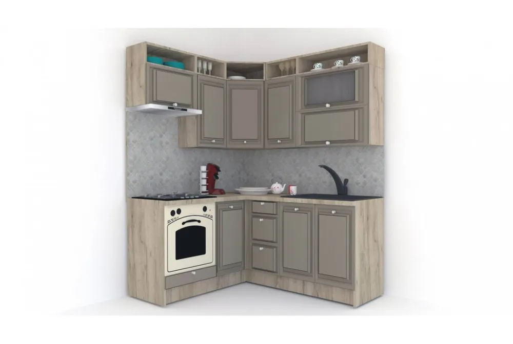 Popular Bucatarie de Colt LEEA ART CORNER FRONT MDF EKRAN 160-180 ST. K002 / decor 200