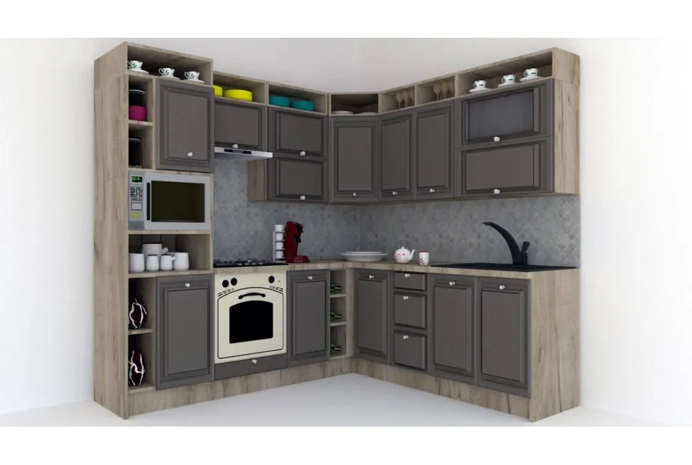 Bestseller Bucatarie de Colt LEEA ART CORNER FRONT MDF FRESCO 220-240 ST. K002 / decor 218