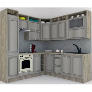 Vezi acum Bucatarie de Colt LEEA ART CORNER FRONT MDF STILE 220-220 A ST. K002 / decor 227